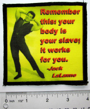 Details about JACK LALANNE QUOTE - Printed Patch - Sew On -Vest, Bag ...