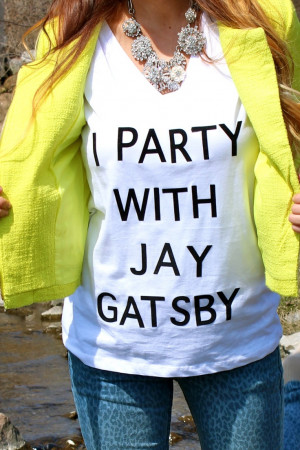 party with Jay Gatsby shirt