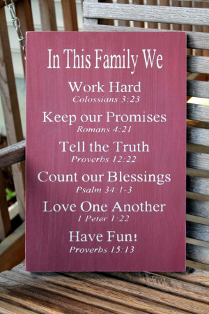 christian family rules sign bible verses by preciousmiracles