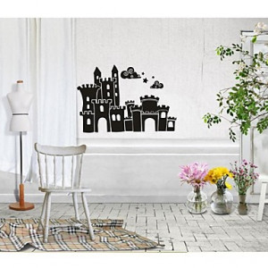 ... Cute Fairy Tale Castle Quotes Mural PVC Wall Stickers #02434854