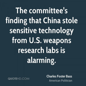 The committee's finding that China stole sensitive technology from U.S ...