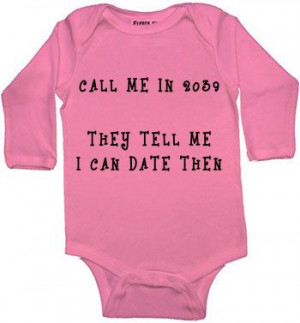 Funny Baby Onesie in Pink Baby Girl Onesie Bodysuit...call me in 2039 ...