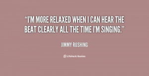 more relaxed when I can hear the beat clearly all the time I'm ...