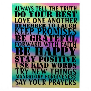 sign of positive sayings Plaque