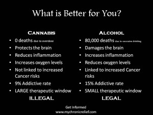 It's a natural plant that's never killed a soul. Alcohol and tobacco ...