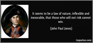 It seems to be a law of nature, inflexible and inexorable, that those ...