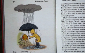 book, livro, love, pooh, rain