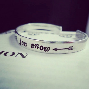 You Know Nothing Jon Snow Ygritte Quote With Arrow Bracelet Cuff Game ...