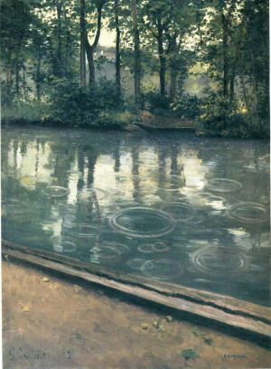 Gustave Caillebotte - The Yerres, Rain, 1875, oil on canvas, 81 x 59 ...