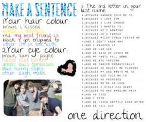 Make A Sentence! - one-direction Photo
