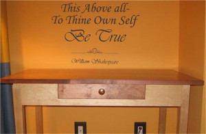 Details about To Thine Own Self Be True Shakespeare Quote Vinyl wall ...