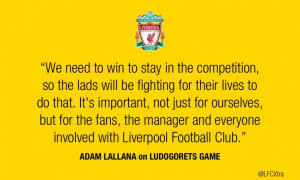 Adam Lallana on Champions League survival