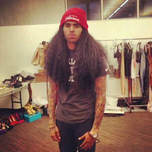 ... Pitt Channels Bob Marley With Dreads, Chris Brown Rocks A Long Wig