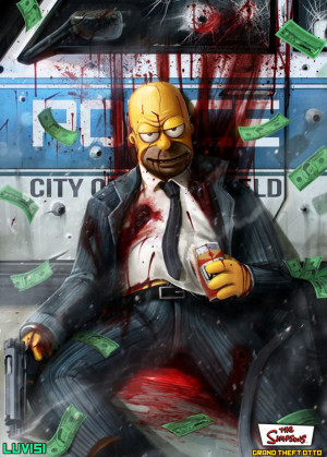 GTA + Los Simpsons = Grand Theft Otto