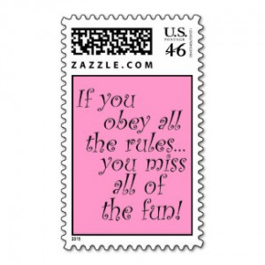 Pink funny quote postage stamps bachelorette party by Wise_Crack