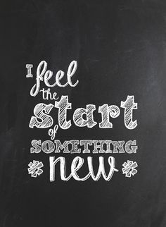 feel the start of something new - Happy New Year everyone!!!