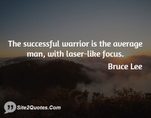 Average Man Bruce Lee Laser Focus Quotes