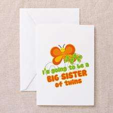 Big Sister Of Twins Greeting Cards
