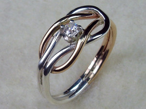 Celtic Double Love Knot Ring With Argentium Silver And 14kt Gold ...