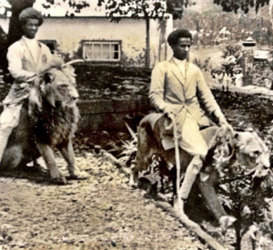 Haile Selassie and His Lions