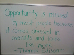 Thomas edison quote about opportunity
