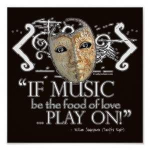 Twelfth Night Music Quote Print