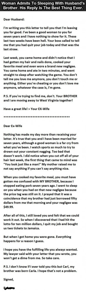 The Best Divorce Letter Ever. This Guy Nails It.