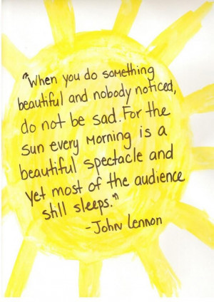 this John Lennon Quote: Sunday Evening, Beautiful, John Lennon Quotes ...
