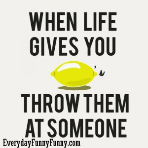 when life gives you throw them at someone When Life Gives You Lemons