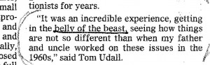 ... Tom Udall infamous Congress-is-Belly-of-The Beast quote (The Church