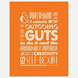 Outgoing Guts Orange 11x14 now featured on Fab.