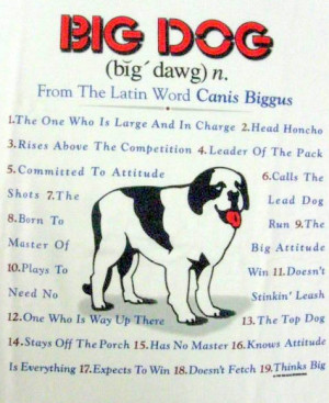 Big Dog Shirt Think of big dog as