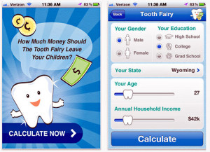 The Tooth Fairy calculator, from Visa.