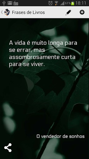 View bigger - Book Quotes in Portuguese for Android screenshot