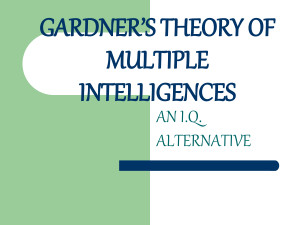 GARDNERS THEORY OF MULTIPLE INTELLIGENCES by dfhdhdhdhjr