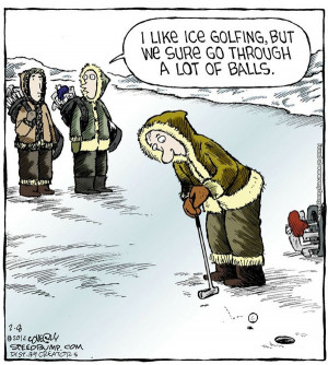 The downside of Ice Golfing