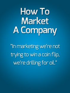 ... market a company if you're just starting out. market quot, market