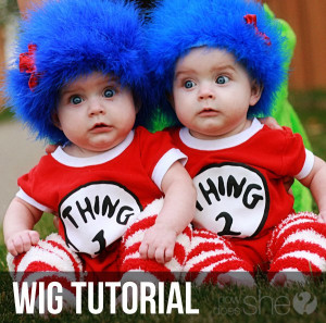 Hop on Pop – Thing 1 & Thing 2 Wig Tutorial