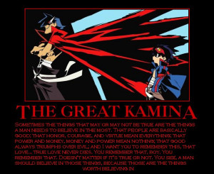Kamina Death Quote Source on the quote used?