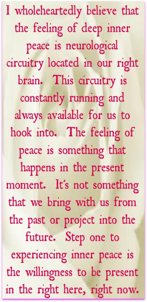 Dr. Jill Bolte Taylor (from MY STROKE OF INSIGHT)