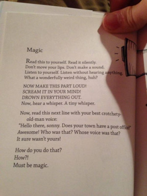 It's MAGIC #quote #poem