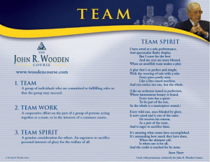 ... Team Success Assessment Individual Success Assessment Wooden's Wisdom