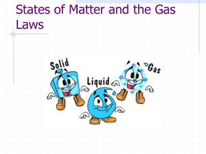 States Matter And The Gas Laws