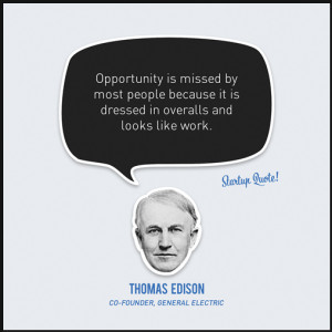 General Electric Co-Founder Thomas Edison Quote On Startup