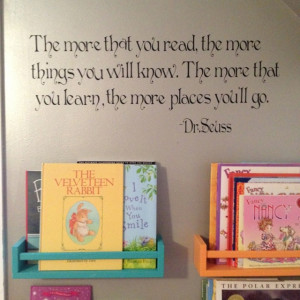 Great Seuss quote for kids room