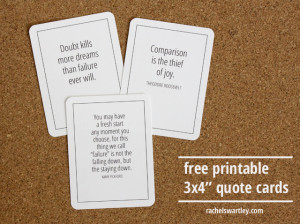Project Life Cards Printable
