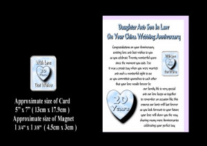 anniversary daughter son in law card magnet wedding gift 50th wedding ...