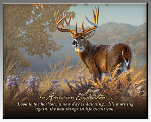 Whitetail Deer Inspirational Wildlife Wall Plaque