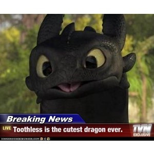 Breaking News - Toothless is the cutest dragon ever.