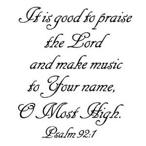 Details about Praise the Lord, make music..Christi an unmounted rubber ...